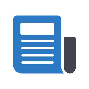 Saydam bir arkaplan üzerinde gazete vektör illüstrasyonu. Konsept ve grafik tasarımı için özel kalite semboller..