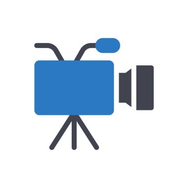 Şeffaf bir arkaplan üzerinde video vektör illüstrasyonu. Konsept ve grafik tasarım için kaliteli semboller..