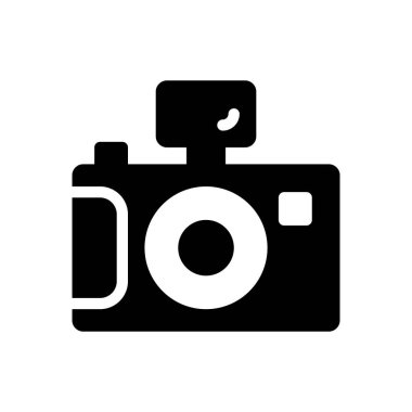 Şeffaf bir arkaplan üzerinde kamera vektör illüstrasyonu. Konsept ve grafik tasarım için mükemmel kalite semboller..