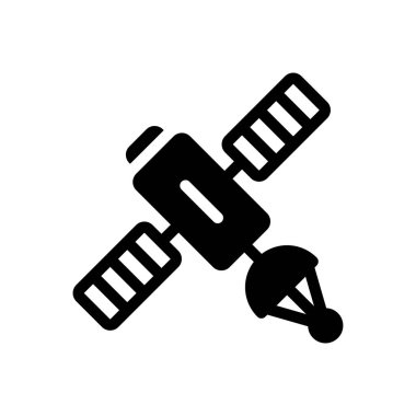 Şeffaf bir arkaplan üzerinde uydu vektör çizimi. Konsept ve grafik tasarımı için özel kalite semboller..