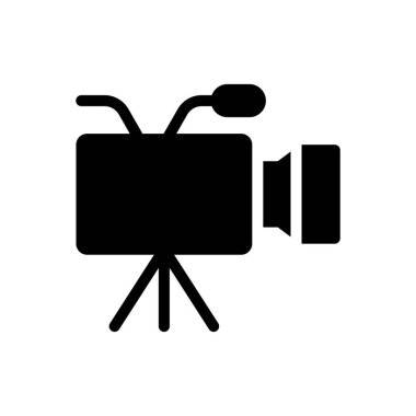 Şeffaf bir arkaplan üzerinde video vektör illüstrasyonu. Konsept ve grafik tasarım için kaliteli semboller..