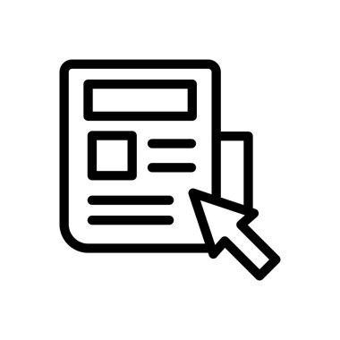 Saydam bir arkaplan üzerinde haber vektörü illüstrasyonu. Premium kalite semboller. Konsept ve grafik tasarım için ince çizgi simgesi.