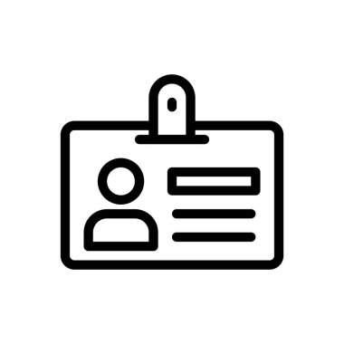 Şeffaf bir arkaplanda kimlik vektör çizimi. Konsept ve grafik tasarım için ince çizgi simgesi..