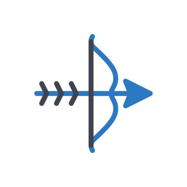 Saydam bir arkaplan üzerinde okçu vektör illüstrasyonu. Konsept ve grafik tasarımı için mükemmel kalite sembolleri.. 