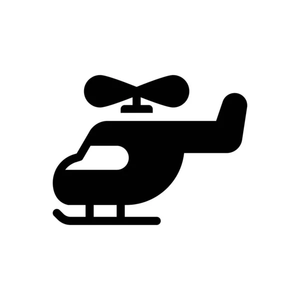 Helicóptero Vetor Ilustração Fundo Transparente Símbolos Qualidade Premium Ícone Glyphs — Vetor de Stock