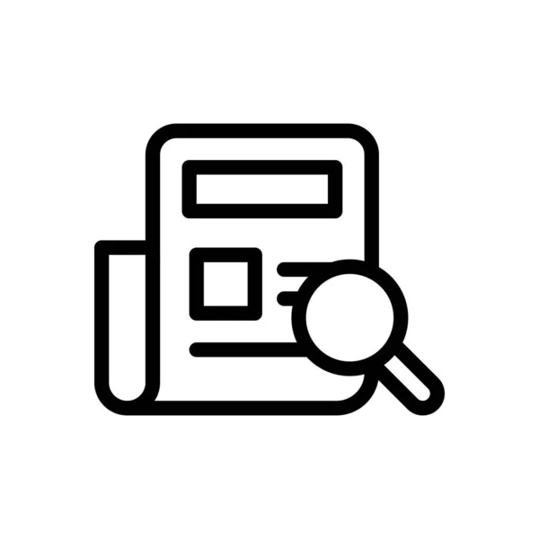 Search Vector Illustration Transparent Background Premium Quality Symbols Thin Line — Stock Vector