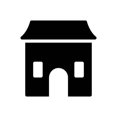 Şeffaf bir arkaplan üzerinde ev vektör illüstrasyonu. Konsept ve grafik tasarımı için özel kalite semboller..