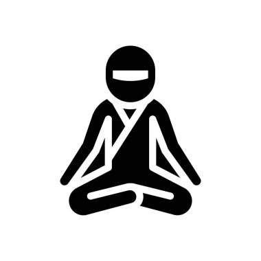 Şeffaf bir arkaplan üzerinde ninja vektör illüstrasyonu. Konsept ve grafik tasarımı için mükemmel kalite semboller.. 