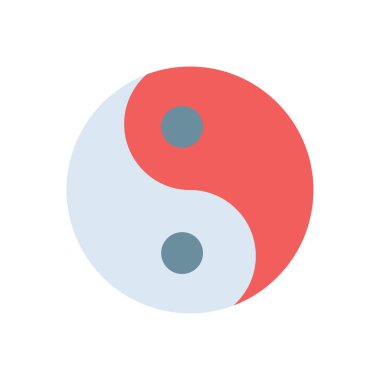 Şeffaf bir arkaplan üzerinde yin vektör çizimi. Konsept ve grafik tasarımı için birinci sınıf kalite simgeler..