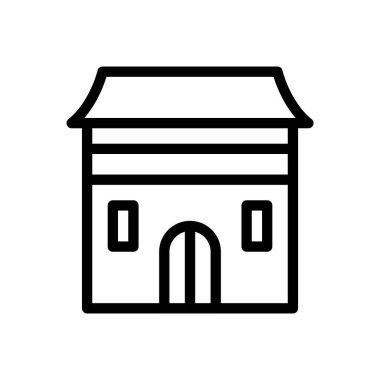 Şeffaf bir arkaplan üzerinde ev vektör çizimi. Premium kalite semboller. Konsept ve grafik tasarım için ince çizgi simgesi. 