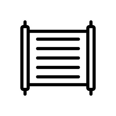 Şeffaf bir arkaplan üzerinde kaydırma vektör illüstrasyonu.Premium kalite sembolleri. Konsept ve grafik tasarım için ince çizgi simgesi.