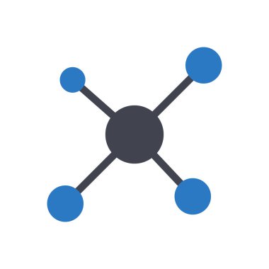 Şeffaf bir arkaplan üzerinde molekül vektör çizimi. Konsept ve grafik tasarımı için mükemmel kalite sembolleri..