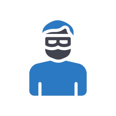 Şeffaf bir arkaplan üzerinde bilim adamı vektör çizimi. Konsept ve grafik tasarım için özel kalite semboller.. 