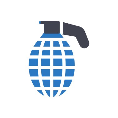 Şeffaf bir arkaplan üzerinde el bombası vektör çizimi. Konsept ve grafik tasarım simgeleri için kaliteli semboller..