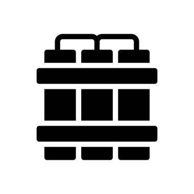 Saydam bir arkaplanda saatli bomba vektör illüstrasyonu. Konsept ve grafik tasarımı için özel kalite semboller.. 
