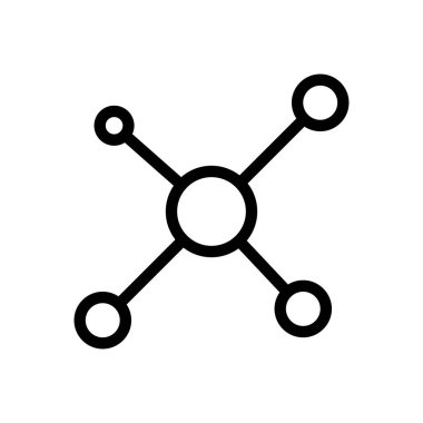 Şeffaf bir arkaplan üzerinde molekül vektör çizimi. Premium kalite semboller. Konsept ve grafik tasarım için ince çizgi simgesi.