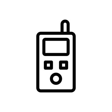 şeffaf bir arkaplan üzerinde telsiz vektör çizimi. Premium kalite semboller. Konsept ve grafik tasarım için ince çizgi simgesi. 