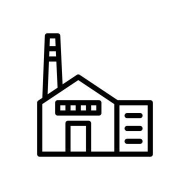 Saydam bir arkaplanda depo vektör çizimi. Premium kalite semboller. Konsept ve grafik tasarım için ince çizgi simgesi.