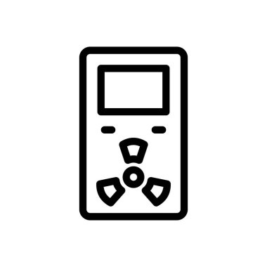 Şeffaf bir arkaplanda nükleer vektör çizimi. Premium kalite sembolleri. Konsept ve grafik tasarım için ince çizgi simgesi. 