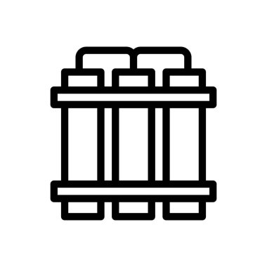 Saydam bir arkaplanda saatli bomba vektör çizimi. Premium kalite semboller. Konsept ve grafik tasarım için ince çizgi simgesi.