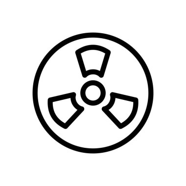 Şeffaf bir arkaplanda nükleer vektör çizimi. Premium kalite sembolleri. Konsept ve grafik tasarım için ince çizgi simgesi. 