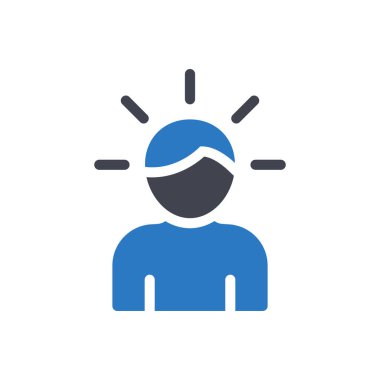 Şeffaf bir arkaplan üzerinde headche vektör illüstrasyonu. Konsept ve grafik tasarımı için mükemmel kalite sembolleri..