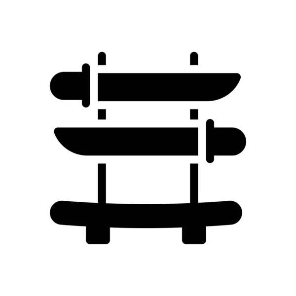 Katana Vektor Illustration Auf Transparentem Hintergrund Symbole Premium Qualität Glyphen — Stockvektor