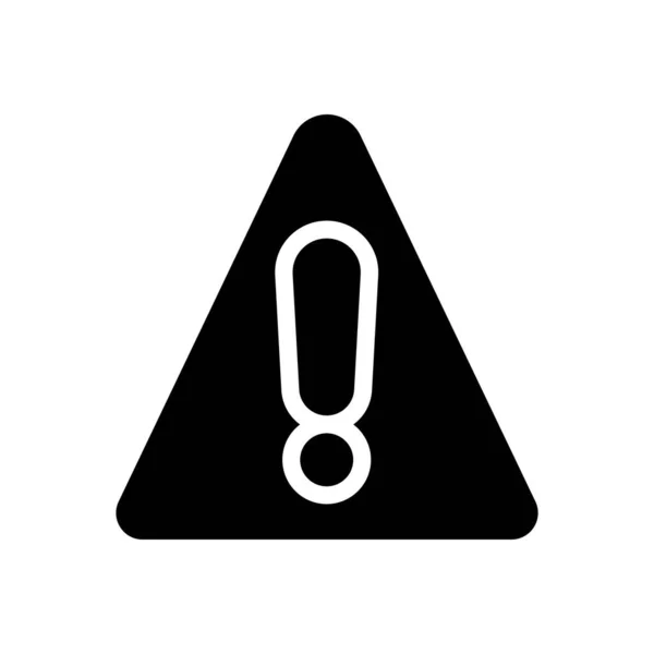 Warning Vector Illustration Transparent Background Premium Quality Symbols Glyphs Icon — Vetor de Stock