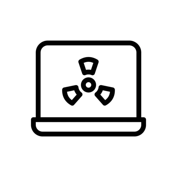 Laptop Vector Illustratie Een Transparante Achtergrond Premium Kwaliteit Symbolen Dunne — Stockvector