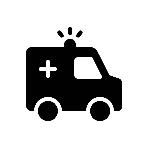 Ambulance Vector Illustration Transparent Background Premium Quality Symbols Glyphs Icon —  Vetores de Stock