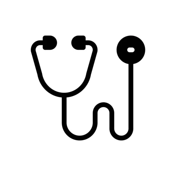 Stethoscoop Vector Illustratie Een Transparante Achtergrond Premium Kwaliteit Symbolen Glyphs — Stockvector
