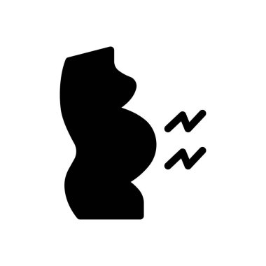 Şeffaf bir arkaplanda hamilelik vektör çizimi. Konsept ve grafik tasarım simgeleri için kaliteli semboller..