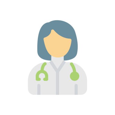 Şeffaf bir arkaplan üzerinde doktor vektör çizimi. Konsept ve grafik tasarımı için kaliteli semboller.. 