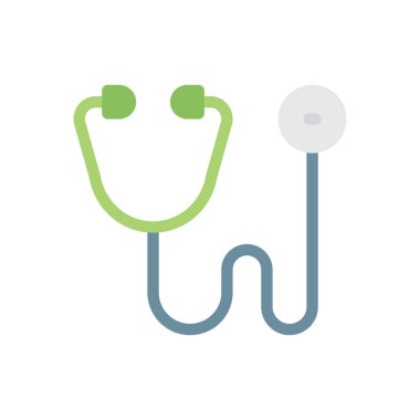 Saydam bir arkaplan üzerinde stetoskop vektör çizimi. Konsept ve grafik tasarımı için özel kalite simgeleri..