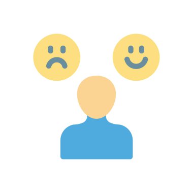 happy sad vector illustration on a transparent background.Premium quality symbols.Stroke icon for concept and graphic design.
