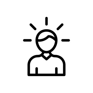 Şeffaf bir arkaplan üzerinde headche vektör çizimi. Premium kalite sembolleri. Konsept ve grafik tasarım için ince çizgi simgesi.