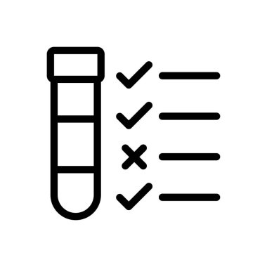 Şeffaf bir arkaplan üzerinde test vektör çizimi. Premium kalite sembolleri. Konsept ve grafik tasarım için ince çizgi simgesi. 