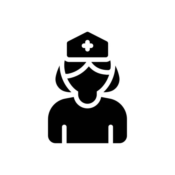 Ilustração Vetor Enfermeira Fundo Transparente Símbolos Qualidade Premium Ícone Glifos —  Vetores de Stock