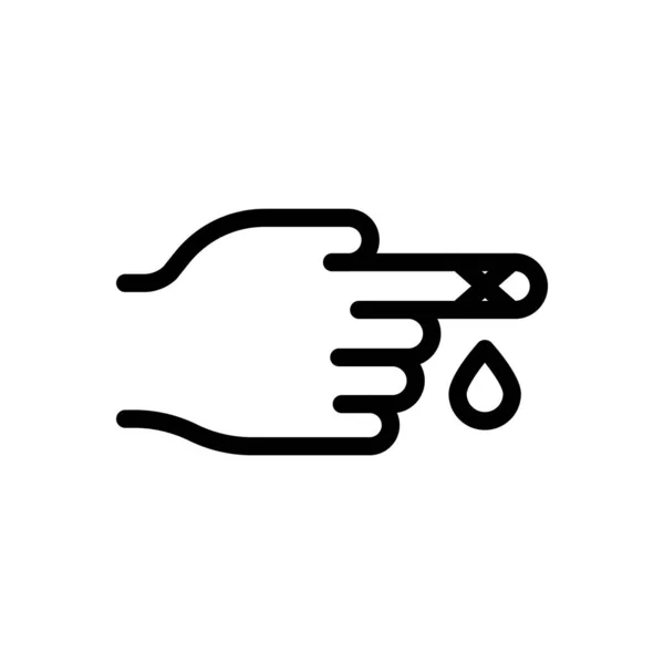 Finger Vector Illustration Transparent Background Premium Quality Symbols Thin Line — Wektor stockowy