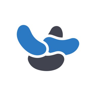 Şeffaf bir arkaplan üzerinde fasulye vektör illüstrasyonu. Konsept ve grafik tasarım simgeleri için kaliteli semboller.. 