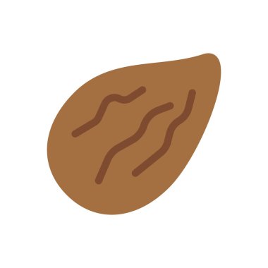 Şeffaf bir arkaplan üzerinde badem vektör illüstrasyonu. Konsept ve grafik tasarımı için prim kalite simgeleri.. 