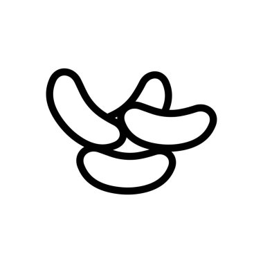 Şeffaf bir arkaplan üzerinde fasulye vektör çizimi. Konsept ve grafik tasarım için ince çizgi simgesi..