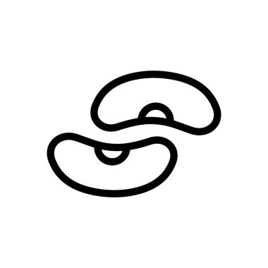 Şeffaf bir arkaplan üzerinde fasulye vektör çizimi. Konsept ve grafik tasarım için ince çizgi simgesi..