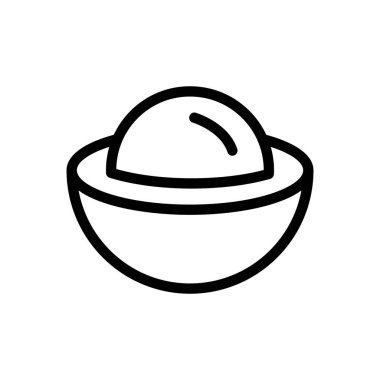 Şeffaf bir arkaplanda fındık vektör çizimi. Konsept ve grafik tasarım için ince çizgi simgesi.. 