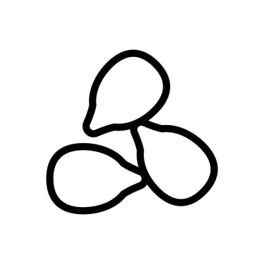 Şeffaf bir arkaplan üzerinde fasulye vektör çizimi. Konsept ve grafik tasarım için ince çizgi simgesi..