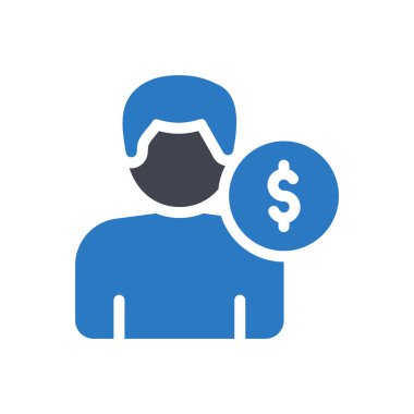 Şeffaf bir arkaplan üzerinde iş adamı vektör çizimi. Konsept ve grafik tasarım simgeleri için kaliteli semboller..