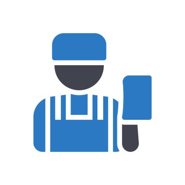 Şeffaf bir arkaplan üzerinde kasap vektör çizimi. Konsept ve grafik tasarımı için mükemmel kalite semboller..