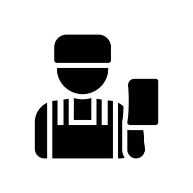 Şeffaf bir arkaplan üzerinde kasap vektör çizimi. Konsept ve grafik tasarımı için mükemmel kalite semboller.. 