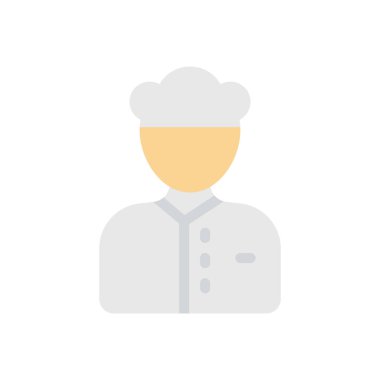 Şeffaf bir arkaplan üzerinde şef vektör illüstrasyonu. Konsept ve grafik tasarımı için birinci sınıf kalite simgeler..