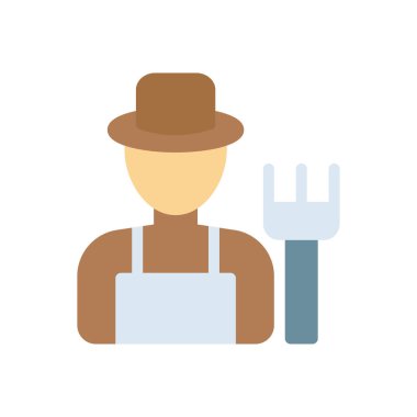 Saydam bir arkaplan üzerinde bahçıvan vektör illüstrasyonu. Konsept ve grafik tasarımı için premimium kalite simgeleri..